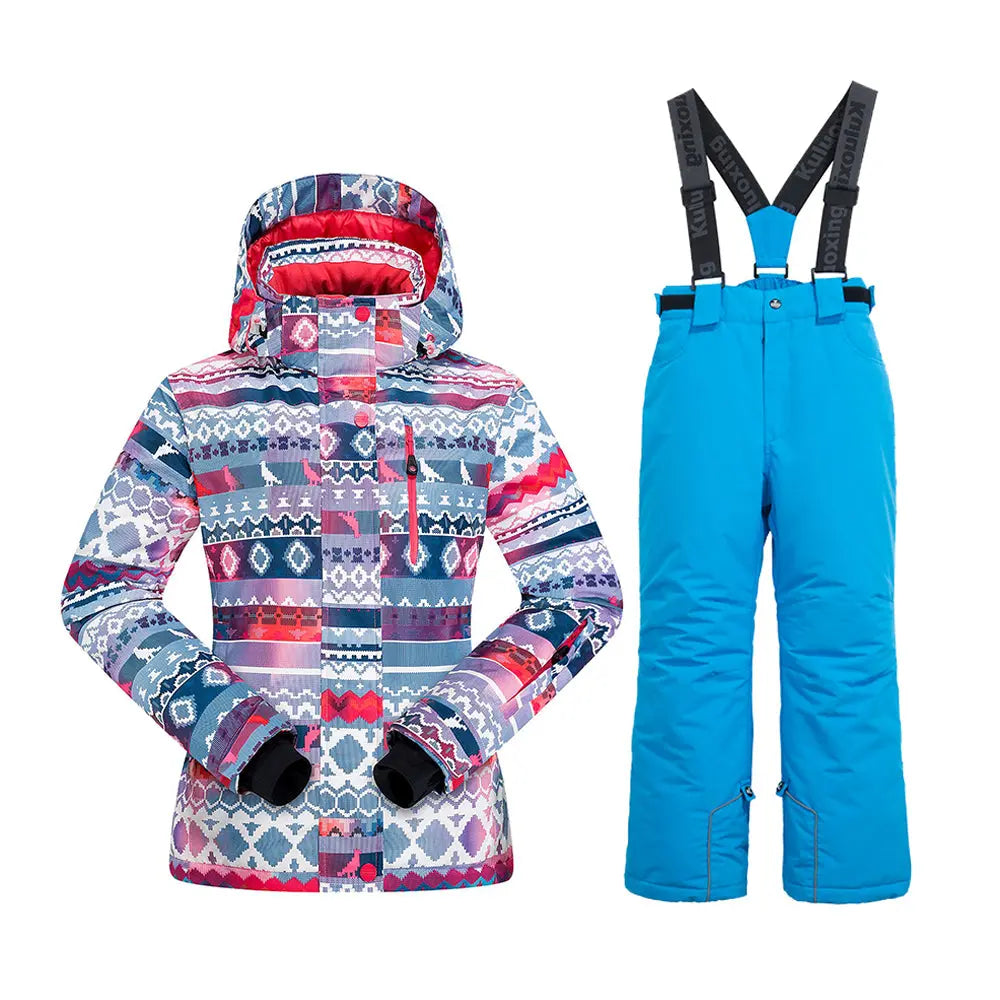 HOTIAN Girls Windproof Waterproof Ski Jacket & Pants Set HOTIAN