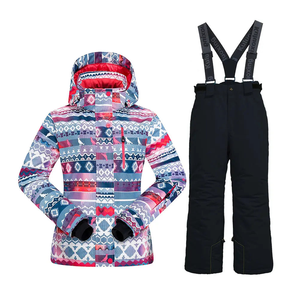 HOTIAN Girls Windproof Waterproof Ski Jacket & Pants Set HOTIAN