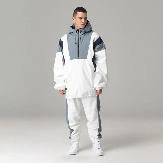 HOTIAN Men's Ski Suits Loose Hooded Ski Jackets and Pants Set HOTIAN