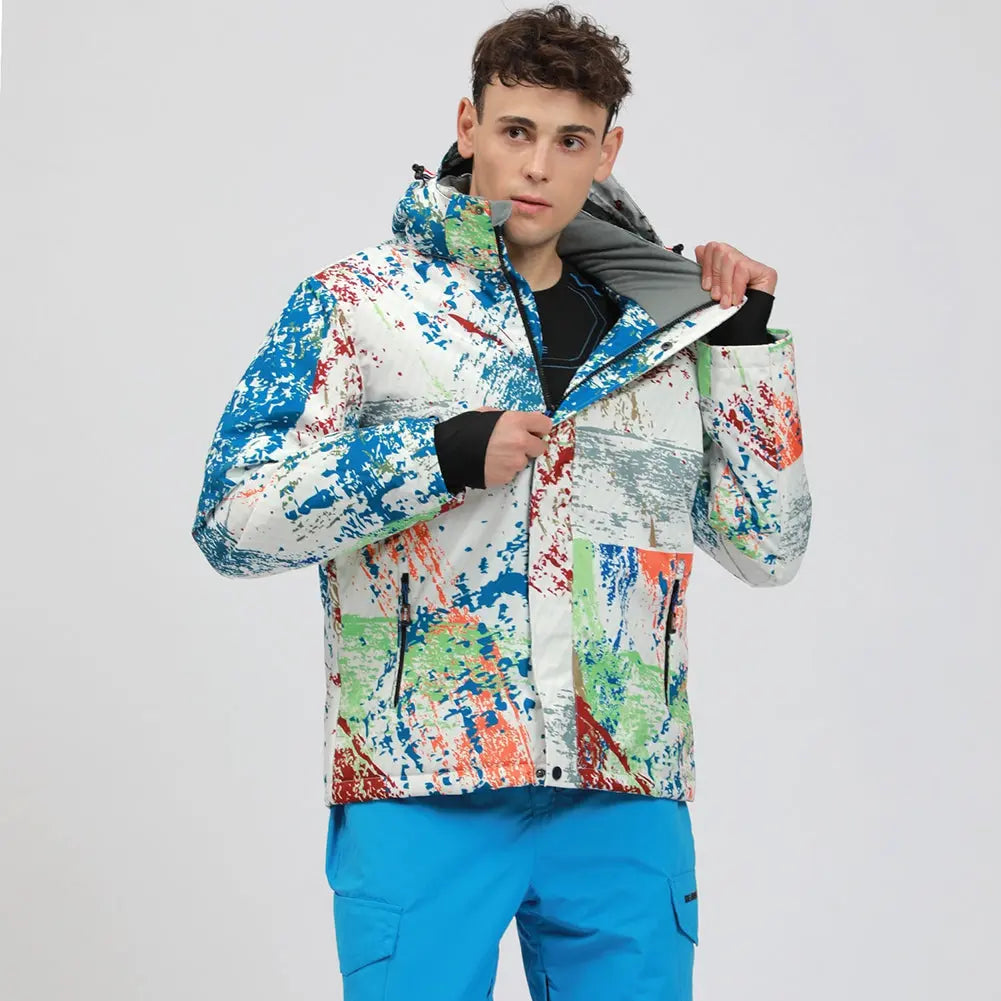 HOTIAN Men's Ski Suits Windproof Heightened Neckline HOTIAN