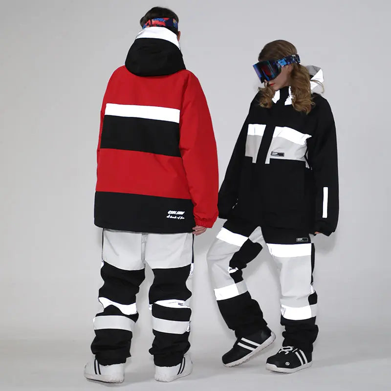 HOTIAN Women and Men Neon Glimmer Snow Jacket & Pants Set HOTIANSNOW