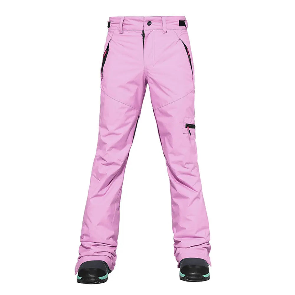 HOTIAN Women's Leg Breathable Zipper Ski Snowboard Pants HOTIAN