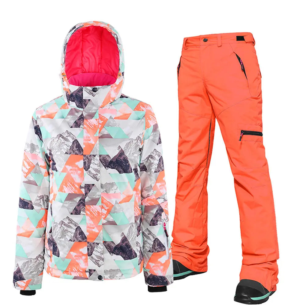 HOTIAN Women's Ski & Snowboard Suits With Detachable Hat HOTIAN