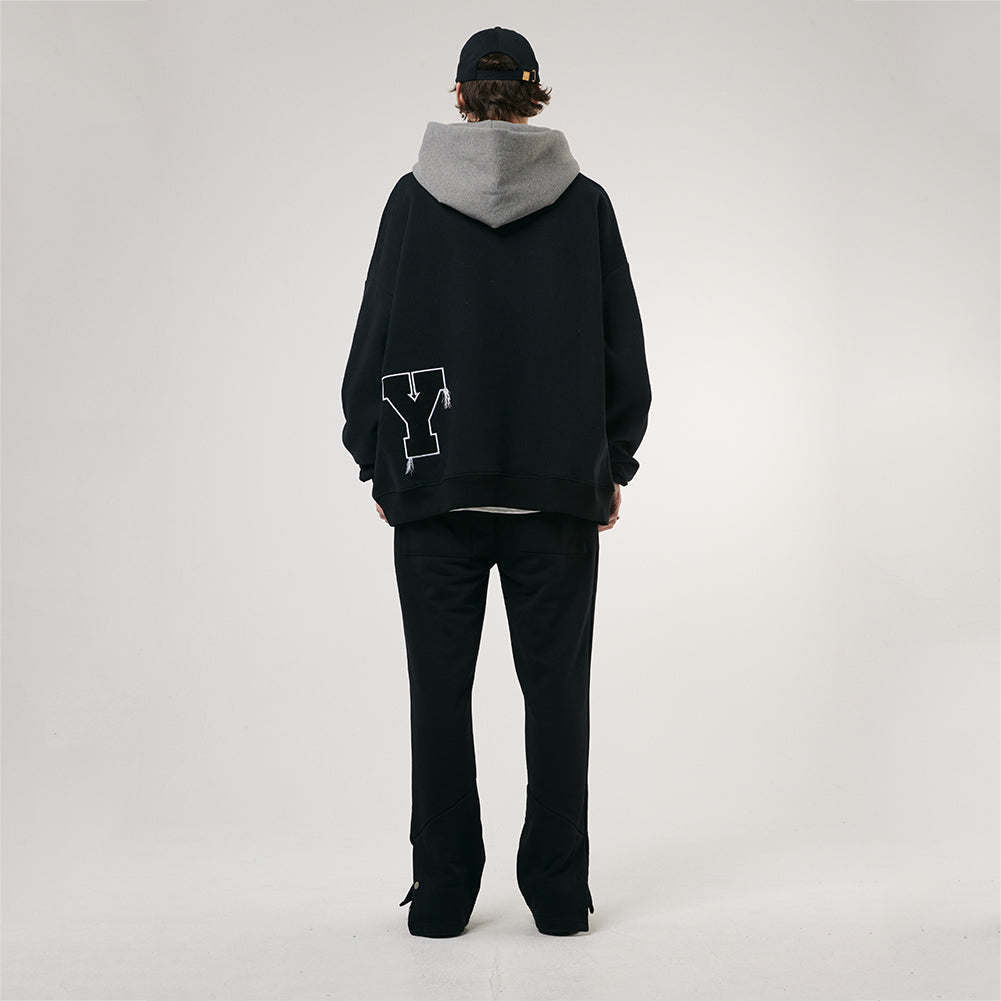 Hotian Letter Printed Pullover Hoodie HOTIAN